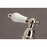 Restoration Two-Handle 4-Hole Deck Mount Bridge Kitchen Faucet with Brass Side Sprayer