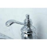 Templeton One-Handle 1-Hole Bathroom Faucet with Deck Plate and Push Pop-Up Drain