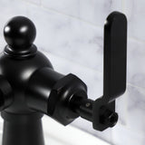 Knight One-Handle 1-Hole Bathroom Faucet with Push Pop-Up Drain