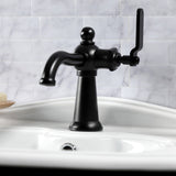 Knight One-Handle 1-Hole Bathroom Faucet with Push Pop-Up Drain