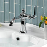 Knight One-Handle 1-Hole Bathroom Faucet with Push Pop-Up Drain