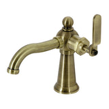 Knight One-Handle 1-Hole Bathroom Faucet with Push Pop-Up Drain