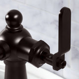 Knight One-Handle 1-Hole Bathroom Faucet with Push Pop-Up Drain