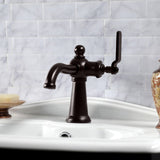 Knight One-Handle 1-Hole Bathroom Faucet with Push Pop-Up Drain