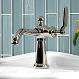 Knight One-Handle 1-Hole Bathroom Faucet with Push Pop-Up Drain