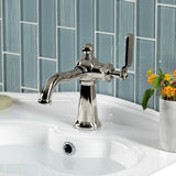 Knight One-Handle 1-Hole Bathroom Faucet with Push Pop-Up Drain