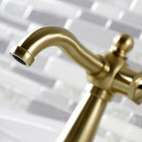 Knight One-Handle 1-Hole Bathroom Faucet with Push Pop-Up Drain