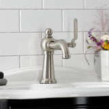 Knight One-Handle 1-Hole Bathroom Faucet with Push Pop-Up Drain