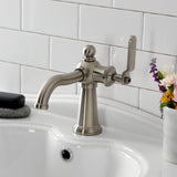 Knight One-Handle 1-Hole Bathroom Faucet with Push Pop-Up Drain