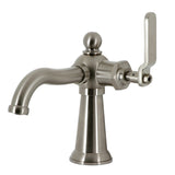 Knight One-Handle 1-Hole Bathroom Faucet with Push Pop-Up Drain