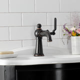 Knight One-Handle 1-Hole Bathroom Faucet with Push Pop-Up Drain