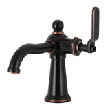 Knight One-Handle 1-Hole Bathroom Faucet with Push Pop-Up Drain