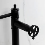 Webb Two-Handle 1-Hole Deck Mount Pot Filler Faucet with Knurled Handle