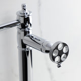 Webb Two-Handle 1-Hole Deck Mount Pot Filler Faucet with Knurled Handle