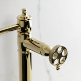 Webb Two-Handle 1-Hole Deck Mount Pot Filler Faucet with Knurled Handle