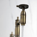 Webb Two-Handle 1-Hole Deck Mount Pot Filler Faucet with Knurled Handle