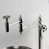 Webb Two-Handle 1-Hole Deck Mount Pot Filler Faucet with Knurled Handle