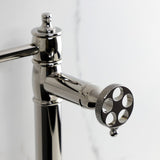 Webb Two-Handle 1-Hole Deck Mount Pot Filler Faucet with Knurled Handle