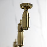 Webb Two-Handle 1-Hole Deck Mount Pot Filler Faucet with Knurled Handle