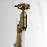 Webb Two-Handle 1-Hole Deck Mount Pot Filler Faucet with Knurled Handle