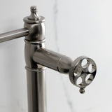 Webb Two-Handle 1-Hole Deck Mount Pot Filler Faucet with Knurled Handle