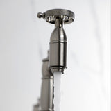 Webb Two-Handle 1-Hole Deck Mount Pot Filler Faucet with Knurled Handle