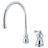 Restoration Single-Handle 2-Hole Deck Mount Widespread Kitchen Faucet