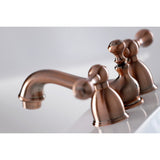 Restoration Two-Handle 3-Hole Deck Mount Mini-Widespread Bathroom Faucet with Brass Pop-Up