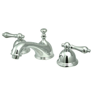 Restoration Two-Handle 3-Hole Deck Mount Widespread Bathroom Faucet with Brass Pop-Up Drain