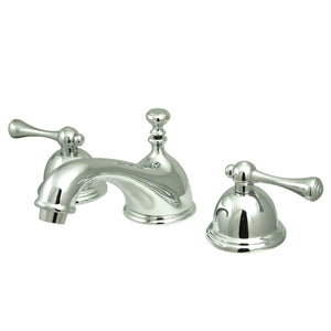 Vintage Two-Handle 3-Hole Deck Mount Widespread Bathroom Faucet with Brass Pop-Up Drain