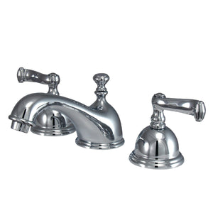 Royale Two-Handle 3-Hole Deck Mount Widespread Bathroom Faucet with Brass Pop-Up Drain