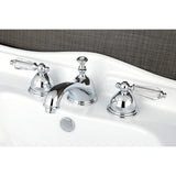 Wilshire Two-Handle 3-Hole Deck Mount Widespread Bathroom Faucet with Brass Pop-Up Drain