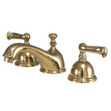 Royale Two-Handle 3-Hole Deck Mount Widespread Bathroom Faucet with Brass Pop-Up Drain