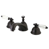 Wilshire Two-Handle 3-Hole Deck Mount Widespread Bathroom Faucet with Brass Pop-Up Drain