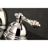 Restoration Two-Handle 3-Hole Deck Mount Widespread Bathroom Faucet with Brass Pop-Up Drain