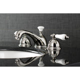 Restoration Two-Handle 3-Hole Deck Mount Widespread Bathroom Faucet with Brass Pop-Up Drain