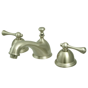 Vintage Two-Handle 3-Hole Deck Mount Widespread Bathroom Faucet with Brass Pop-Up Drain