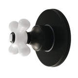 Restoration Single-Handle Six-Way Diverter Valve with Round Trim Kit