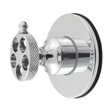 Webb Single-Handle Wall Mount Six-Way Diverter Valve with Knurled Handle and Round Trim Kit