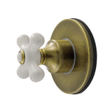 Restoration Single-Handle Six-Way Diverter Valve with Round Trim Kit