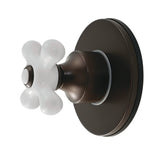 Restoration Single-Handle Six-Way Diverter Valve with Round Trim Kit