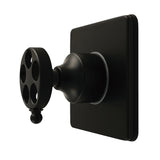 Wendell Single-Handle Wall Mount Six-Way Diverter Valve with Knurled Handle and Square Trim Kit