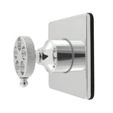 Webb Single-Handle Six-Way Diverter Valve with Knurled Handle and Square Trim Kit