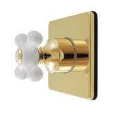 Restoration Single-Handle Six-Way Diverter Valve with Square Trim Kit