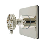 Webb Single-Handle Six-Way Diverter Valve with Knurled Handle and Square Trim Kit