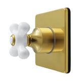 Restoration Single-Handle Six-Way Diverter Valve with Square Trim Kit