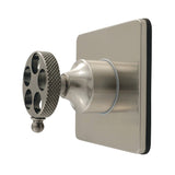 Webb Single-Handle Six-Way Diverter Valve with Knurled Handle and Square Trim Kit