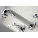 Metropolitan Double-Handle 3-Hole Wall Mount Bathroom Faucet