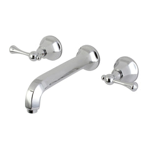 Metropolitan Double-Handle 3-Hole Wall Mount Bathroom Faucet