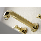 Metropolitan Double-Handle 3-Hole Wall Mount Bathroom Faucet